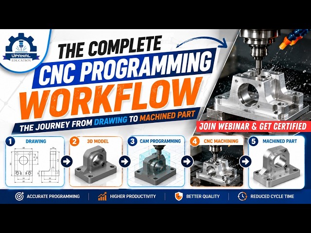 CNC Programming Workflow Explained Step by Step #cnc #vmc  @Upanaleducation