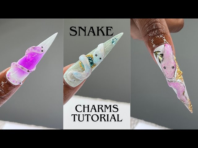 ✨ SNAKE 🐍 CHARMS FOR NAILS 💅 ✨ Beginner to Advanced