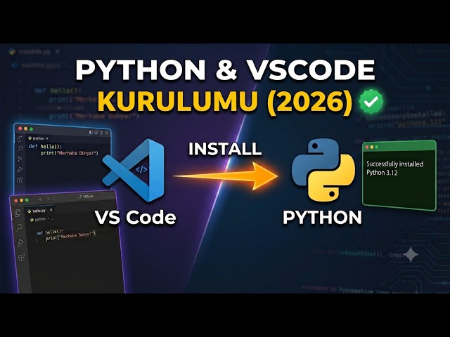 VSCODE & PYTHON NASIL KURULUR? 2026 | INSTALL VSCODE & PYTHON 2026