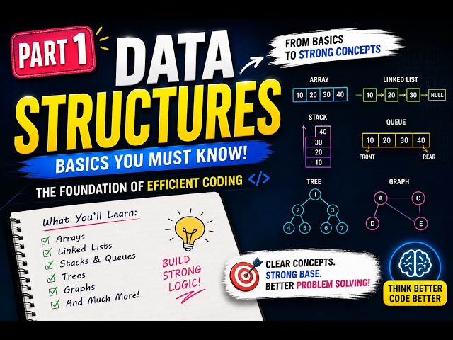 Lecture 1 Basics of Data Structures & Algorithm | Course On DSA | For Placements & Competitive Exams