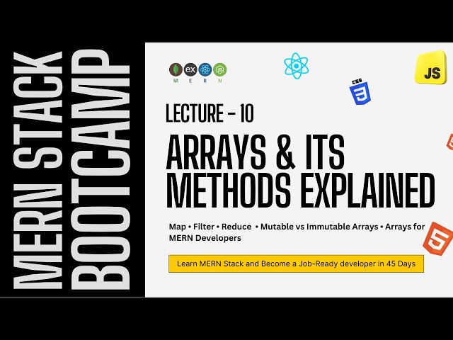 JavaScript Arrays Full Tutorial | Map, Filter, Reduce Explained with Examples