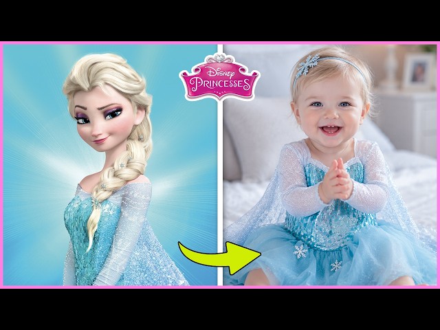 Disney Princess Characters as Newborn Babies 👑👶✨ ~ Guess the Voice Quiz | Elsa, Moana, Snow White