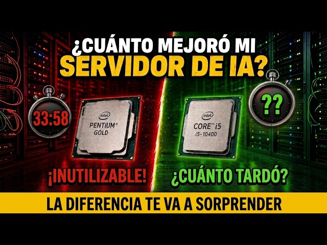 De 34 a 3 minutos: Actualicé mi servidor de IA con un i5-10400