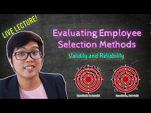 LIVE LECTURE - Evaluating Employee Selection Methods | Psychometric Properties | IO Psych