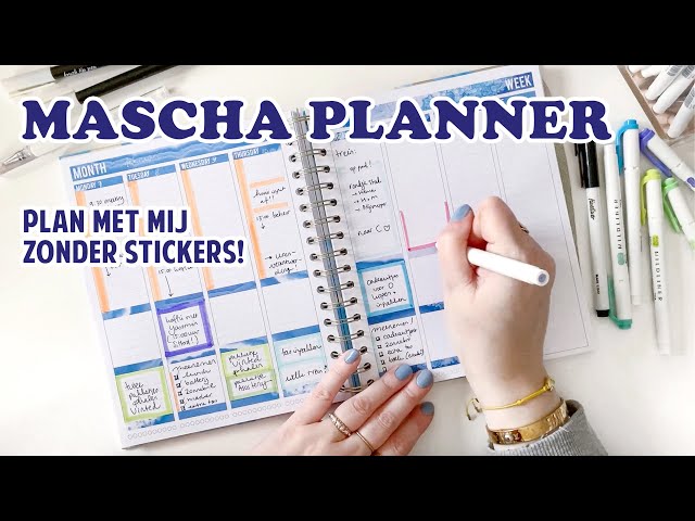 MASCHA PLANNER februari 2022 plan met mij! | mildliners, bujo, color coding, color blocking