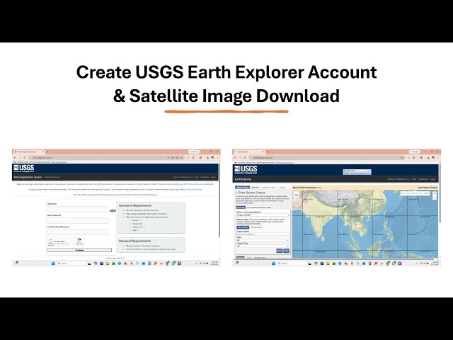 How to Create USGS EarthExplorer Account and Download Satellite Images