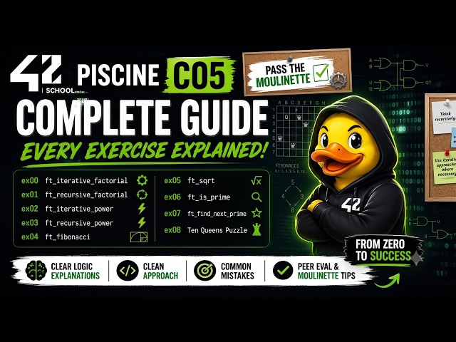 42 C Piscine C05 Explained | Complete Guide to Every Exercise (English)