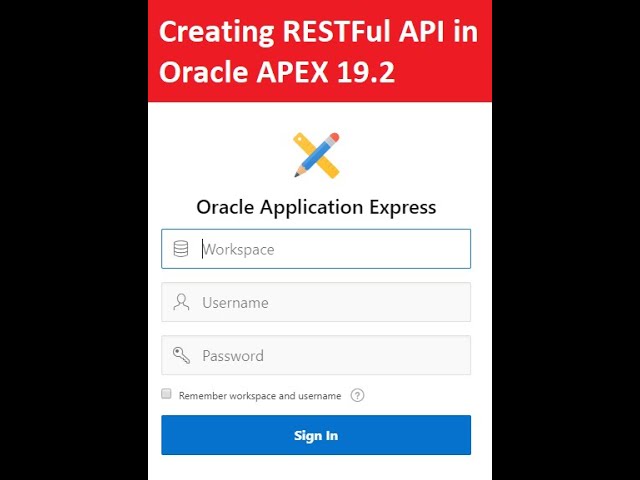 Creating RESTFul API in Oracle APEX 19.2