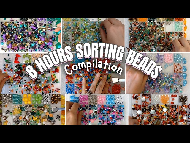 8 Hours Sorting Bead Soup Mixes into individual compartments | Sleep ASMR Sounds