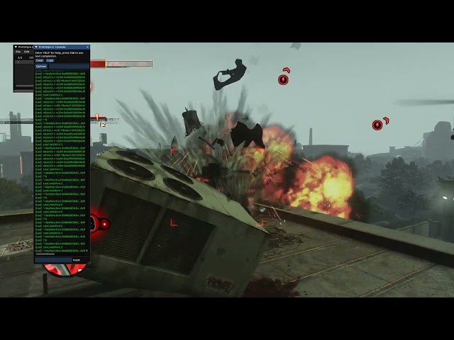 Prototype 2 expanded debug menu demonstration