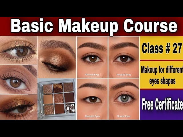 Class 27 | Makeup for different eye shapes | Basic makeup course