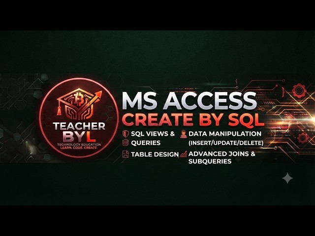 Ms Access | create account and create table  by sql | Mastering MS Access: Creating Tables with SQL
