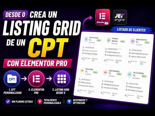 How to Create a CPT Listing Grid with Elementor Pro and JetEngine | Step-by-Step