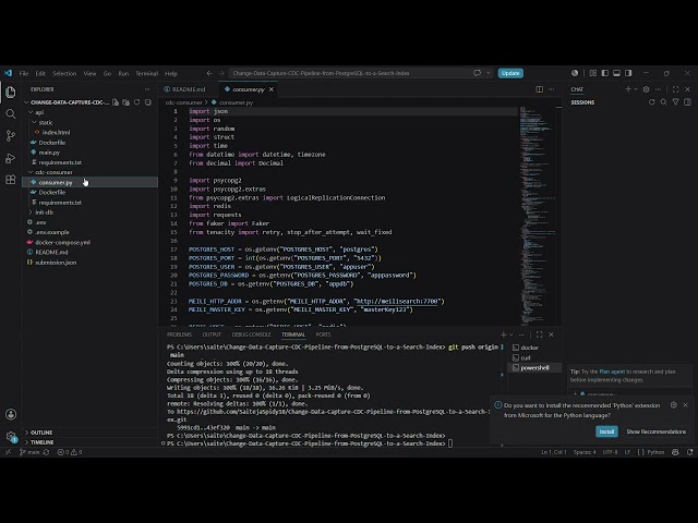 CDC Pipeline from PostgreSQL