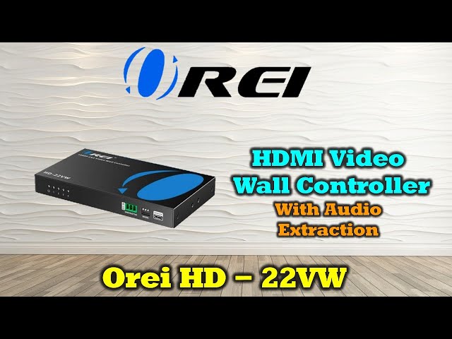 OREI 2x2 4K Video Wall Controller | HDMI + USB-C In | Rotate 180°, Audio Out | UHD Display Setup!