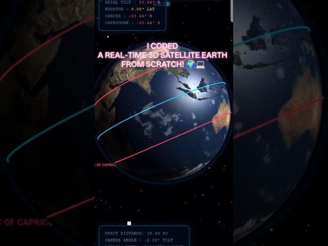 I Coded a 3D Satellite Earth Simulation from Scratch! 🌍💻