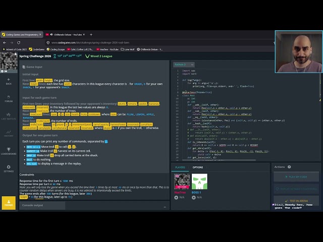 CodinGame Spring Challenge 2026 (Python)
