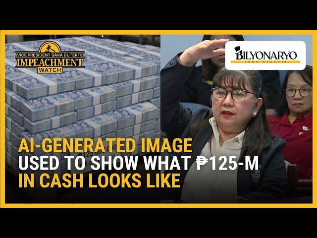 Prosecution uses AI-generated image to simulate P125 million cash in Sara Duterte impeachment trial