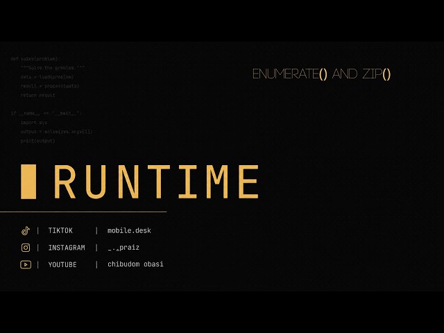 enumerate() and zip()  in python