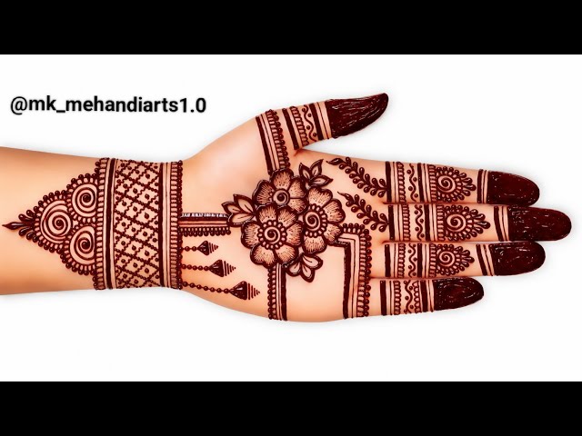 New stylish front hand mehndi design ❤️🫰 || latest mehndi design 2026 || simple mehndi || #mehndi 