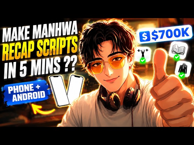 Make manhwa recap scripts entirely from your PHONE in under 5 minutes! Manhwa/Manga