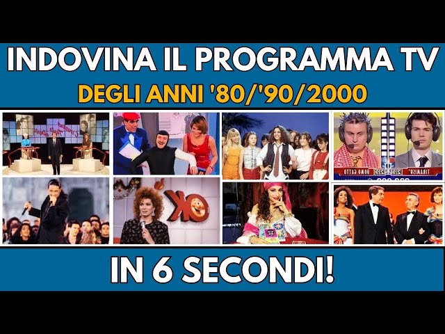 Indovina i PROGRAMMI TV degli ANNI '80'90'2000 in 6 Secondi ciascuno | Quiz PROGRAMMI TV ITALIANI