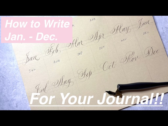 How to write the months in calligraphy | Satisfying / ASMR