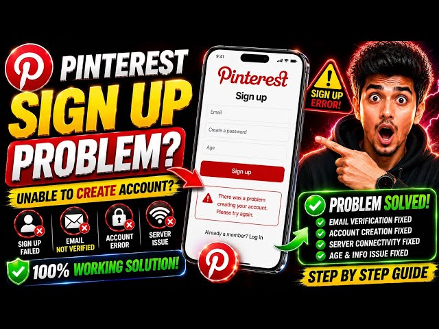 How To Fix Pinterest Sign Up Problem 2026 (Easy Solution)