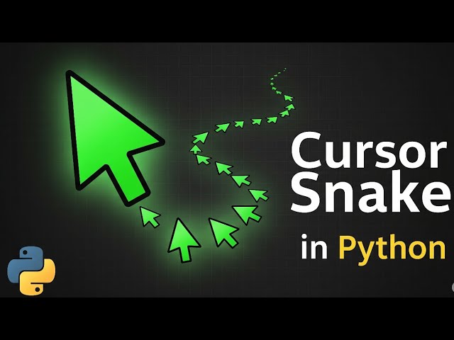Cursor snake in python 😱 : python mini project for learning projects python 🤯🤔 #coding #python 