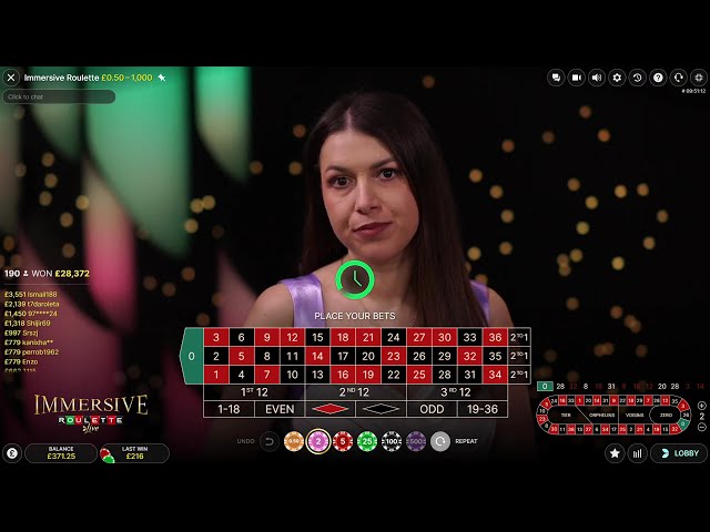 IMMERSIVE ROULETTE | ONLINE ROULETTE SESSION