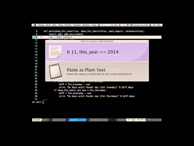 Clayton Parker - So you think you can PDB? - PyCon 2015