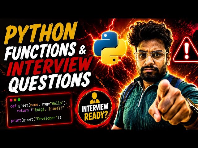 Python Functions Interview Questions 🔥| Crack Your Python Interview