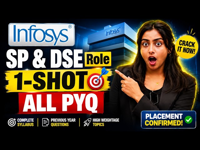 Infosys SP & DSE 1-Shot PYQ Questions | Infosys Hiring