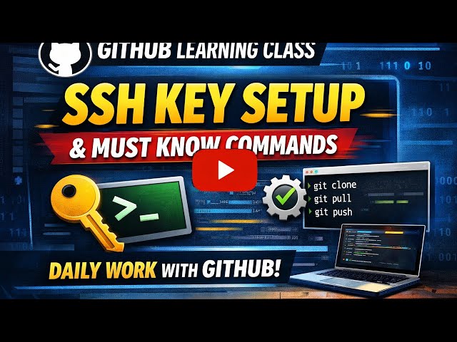 GitHub SSH Key Setup Step-by-Step + Daily Used Git Commands