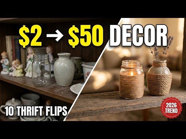 "10 Dollar Store & Thrift Flips That Look EXPENSIVE (2026 Rustic Decor Hacks)"