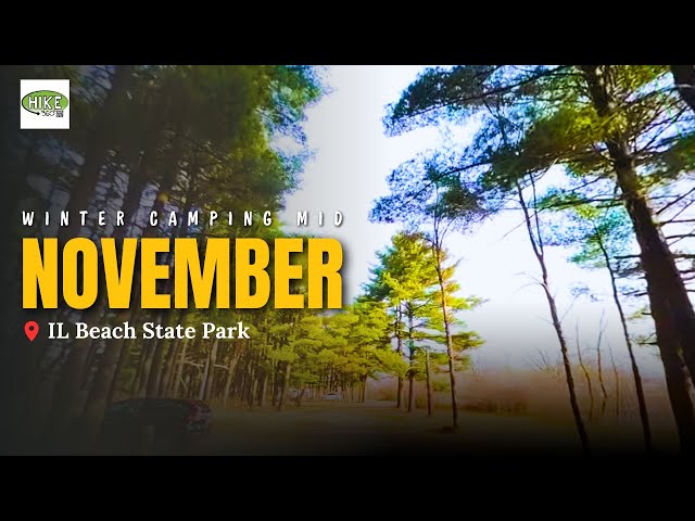 Illinois Beach State Park - Winter Camping Mid November (Hike 360° VR Video)