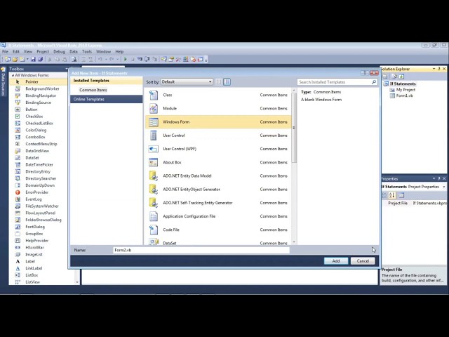 Visual Basic Tutorial 3- If Statements