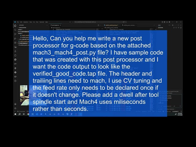 Vid 6 FreeCAD: Write A Post Processor With AI Writing A New Post and Post Processing Workflow CNC