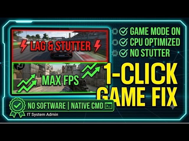 Optimize Windows 11 for Gaming: Disable Background Apps & Boost FPS (1-Click CMD Script)
