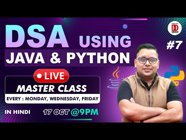 DSA Complete Course in Hindi for Beginners | Data Structures & Algorithms using Java & Python - #7