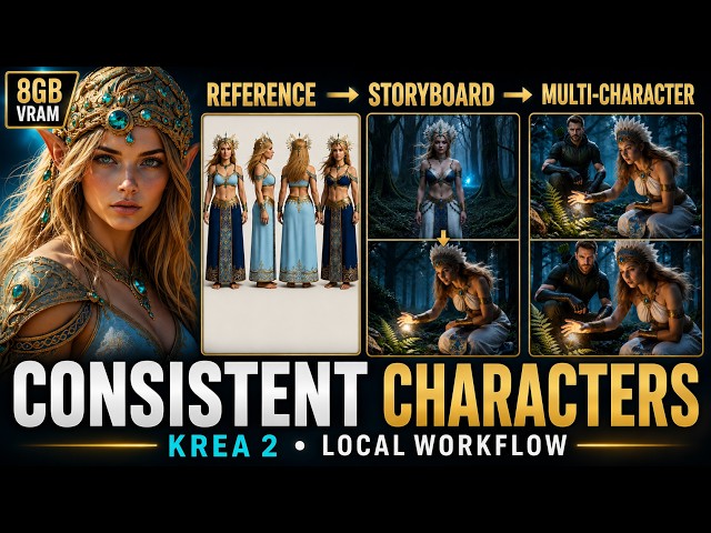 How to Keep Characters Consistent in Krea2 | One Image to a Consistent Storyboard with Krea 2
