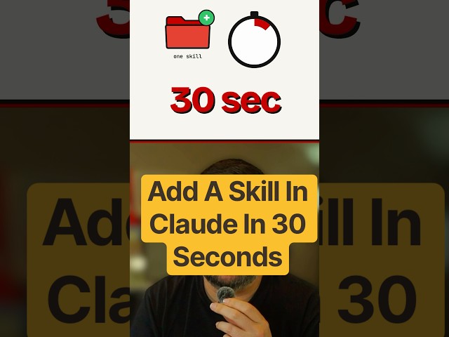How To Add Claude Skills In 30 Seconds