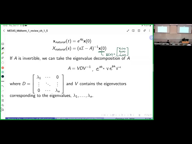 ME 545 Lecture 14: Midterm review (Ch 1 - 5)