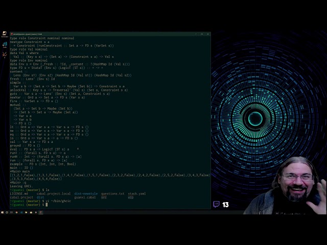 Haskell Live-Coding, Session 19, Relational Programming, Part 4 (Soul of a New Machine)