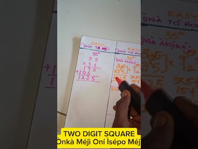 Bí a ṣe ń ṣe 35² ni Iṣẹ́ju kan! | Yoruba Maths Trick #shorts #yorubamaths #mathtricks  #jamb2026 