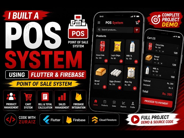 I Built a POS System Using Flutter & Firebase  Full Project Demo