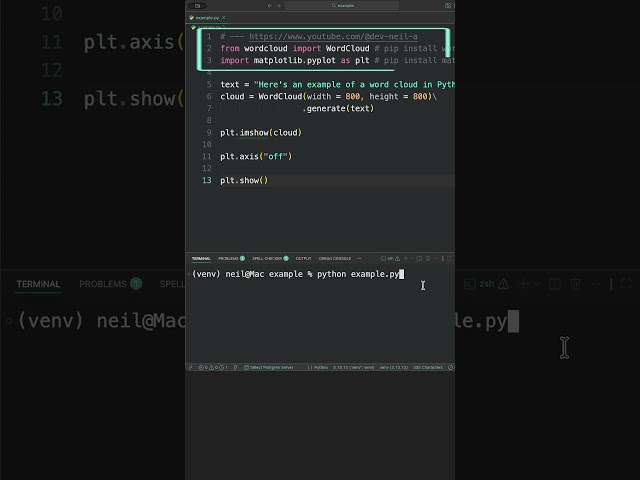 How to create a word cloud with python