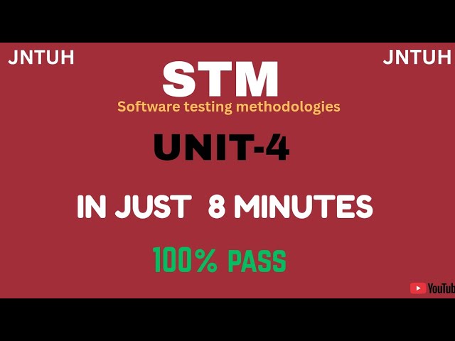 STM UNIT4  | In just 8 minutes | 100%PASS | must watch
