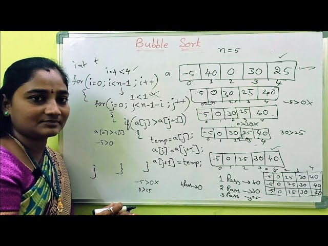 Data Structures in C || Bubble Sort using C || DS Tutorial in Telugu || Telugu Scit Tutorials