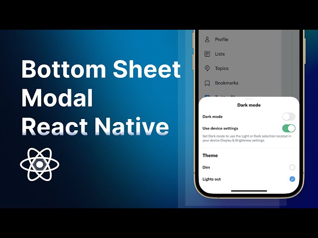 Building Twitter Bottom Sheet with React Native | Tutorial Expo